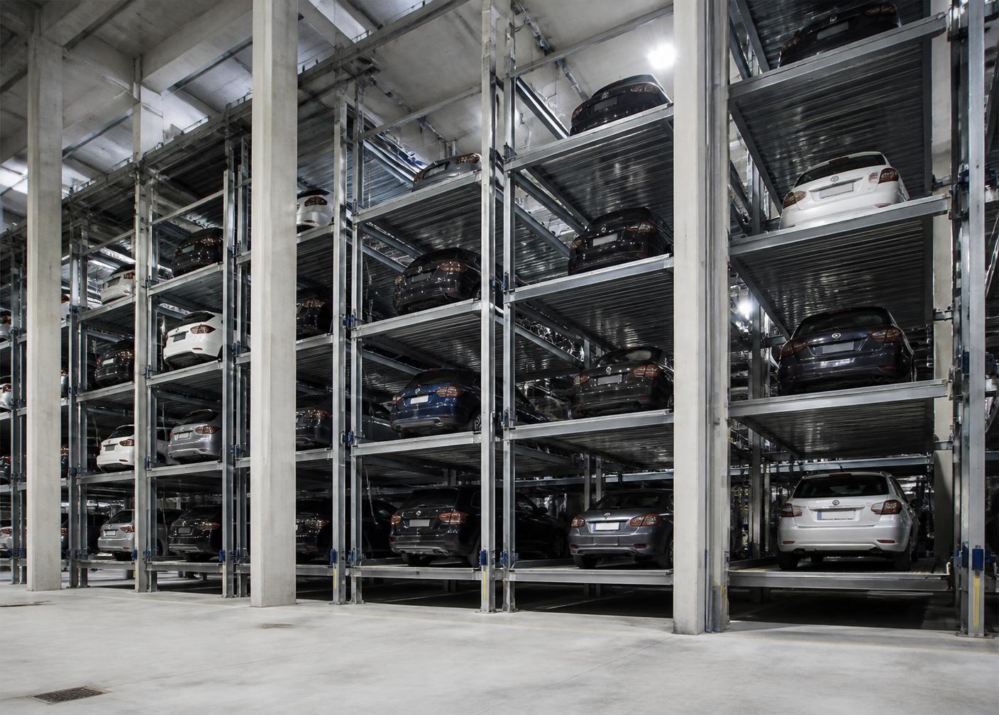 Four-Level Facility Rebuild — completed AcePark mechanical parking installation in Navi Mumbai